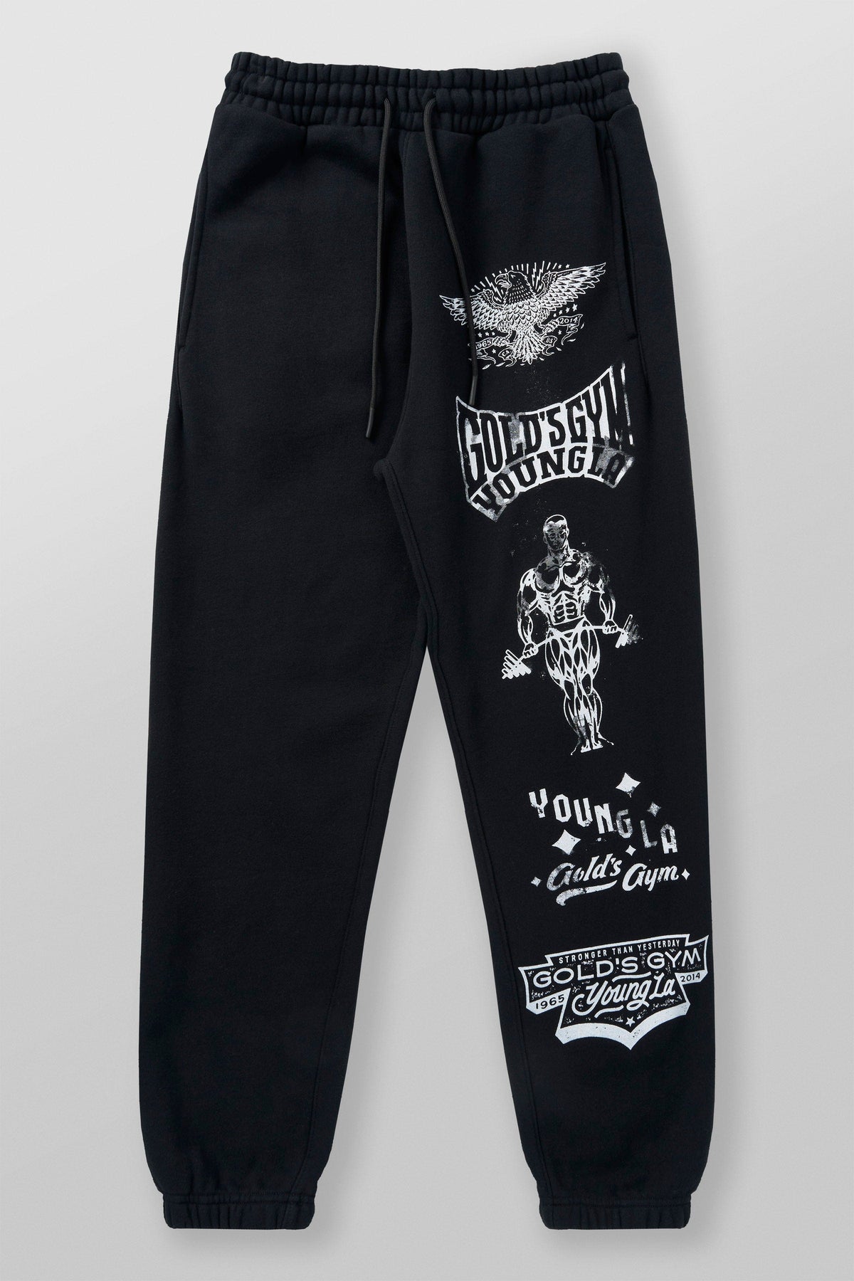2143 - PANTALONES DEPORTIVOS INMORTAL GOLDS GYM NEGRO