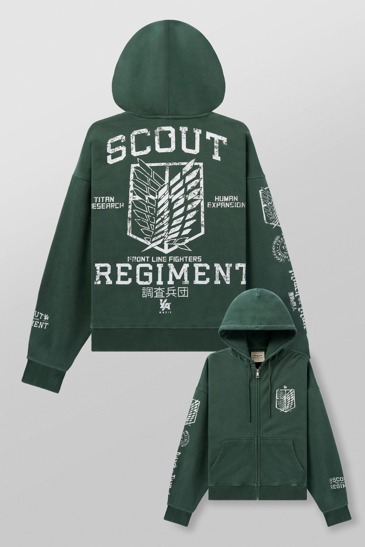 5138 - SUDADERA CON CAPUCHA > CREMALLERA
AOT X YLA 》VERDE《