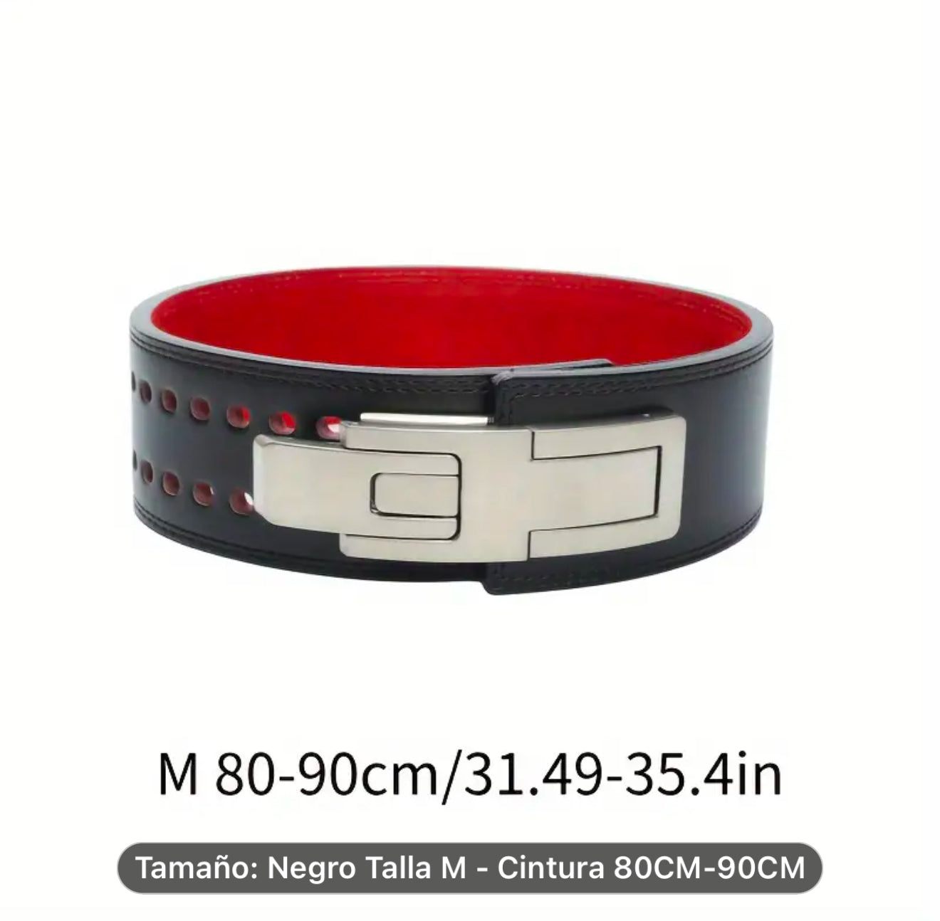 Cinturón de levantamiento de pesas de piel de becerro universal para hombres y mujeres.