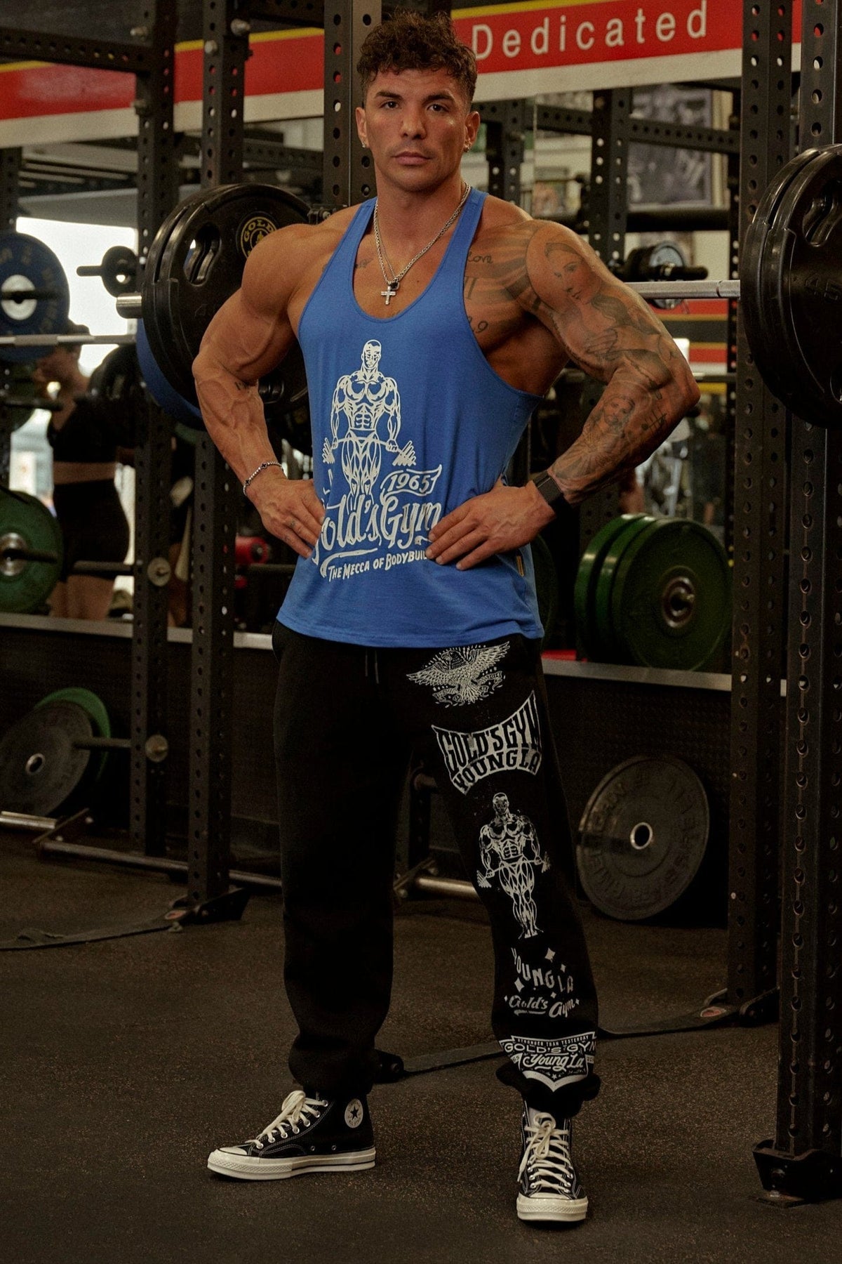 2143 - PANTALONES DEPORTIVOS INMORTAL GOLDS GYM NEGRO