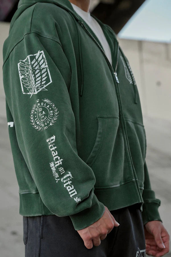 5138 - SUDADERA CON CAPUCHA > CREMALLERA
AOT X YLA 》VERDE《
